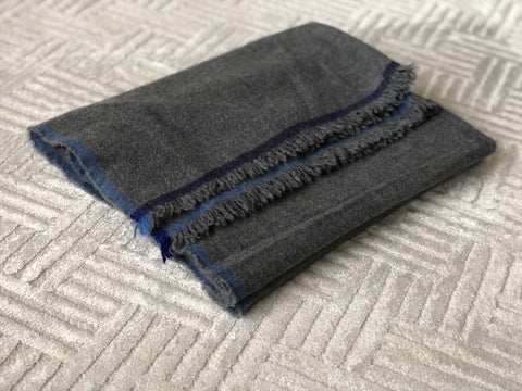 Drake's Grey Washed Wool-Cashmere Scarf