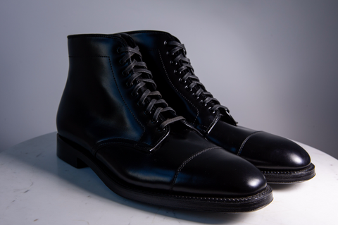 Alden - Black Straight Tip Boot